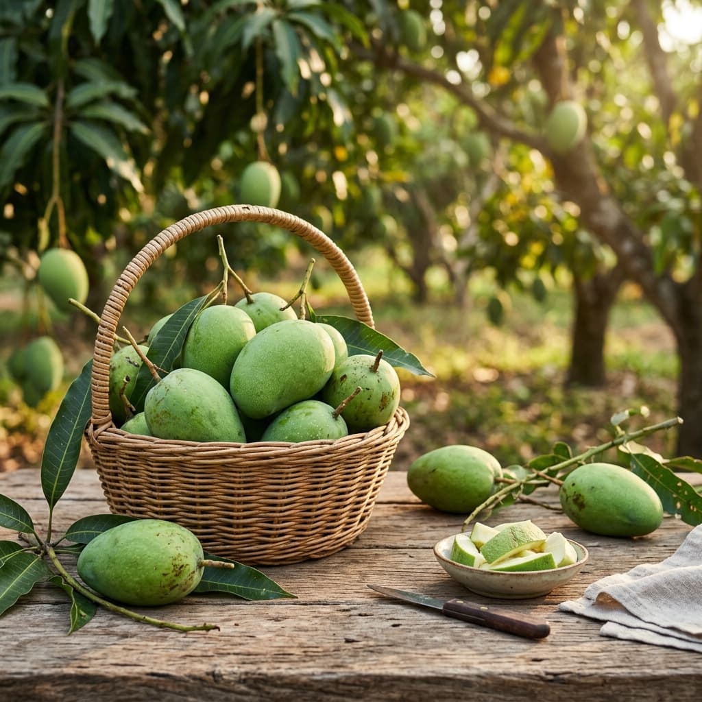 Raw Green Mangoes